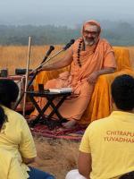 New Year sunrise at Kembre Hill with H.H. Swamiji - Kara Seva Shivir - SCM Shirali - 2025 - Day 5 (1 Jan 2026)